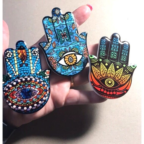 Colorful Hamsa Hand Magnet - Your Choice - Picture 5 of 6